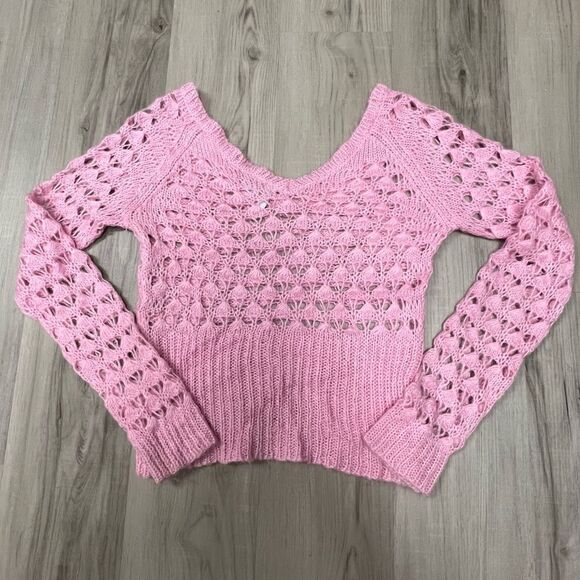 EUC Vintage 90’s y2k Smudge sweater in pink sz XL - Picture 8 of 14